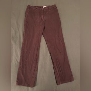 Women’s Eddie Bauer Size 14 Flat Front Straight Leg 100% Cotton Pants